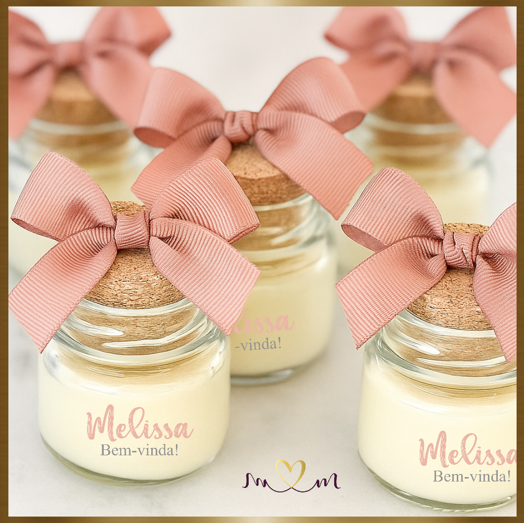 Mini Vela Vidrinho 40g - Personalizavél