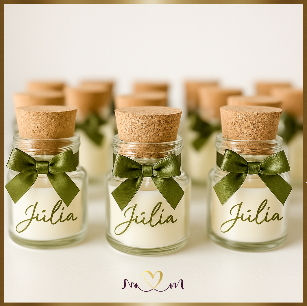 Mini Vela Vidrinho 40g - Personalizavél